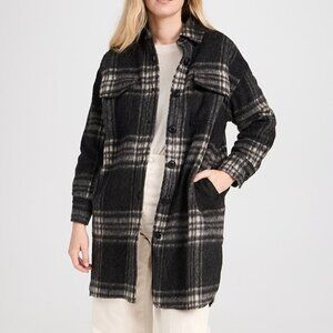 Faherty Cornwall Shirt Jacket Plaid Shacket Wool Blend